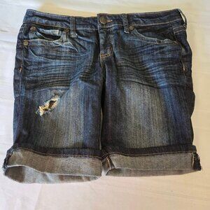 Women's Size 9 Decree Boyfriend 5 Pocket Blue Denim Shorts